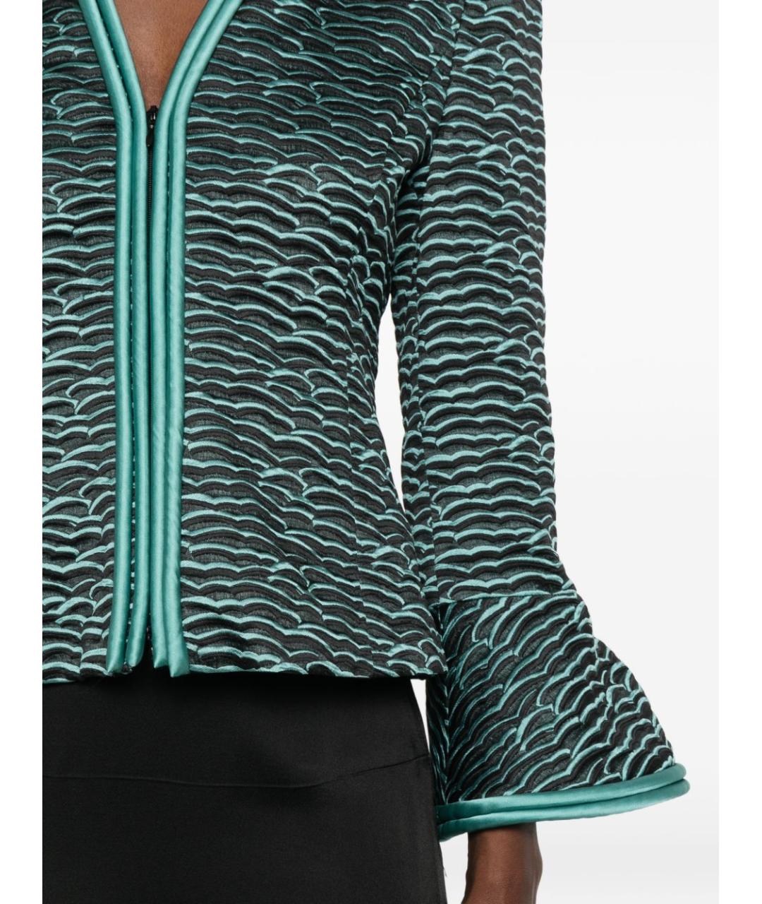 EMPORIO ARMANI Черная полиэстеровая куртка, фото 2