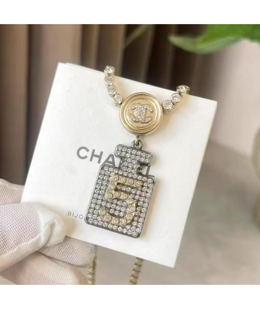 CHANEL Серебряное металлическое колье, фото 4