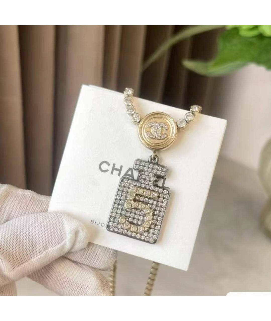 CHANEL Серебряное металлическое колье, фото 6