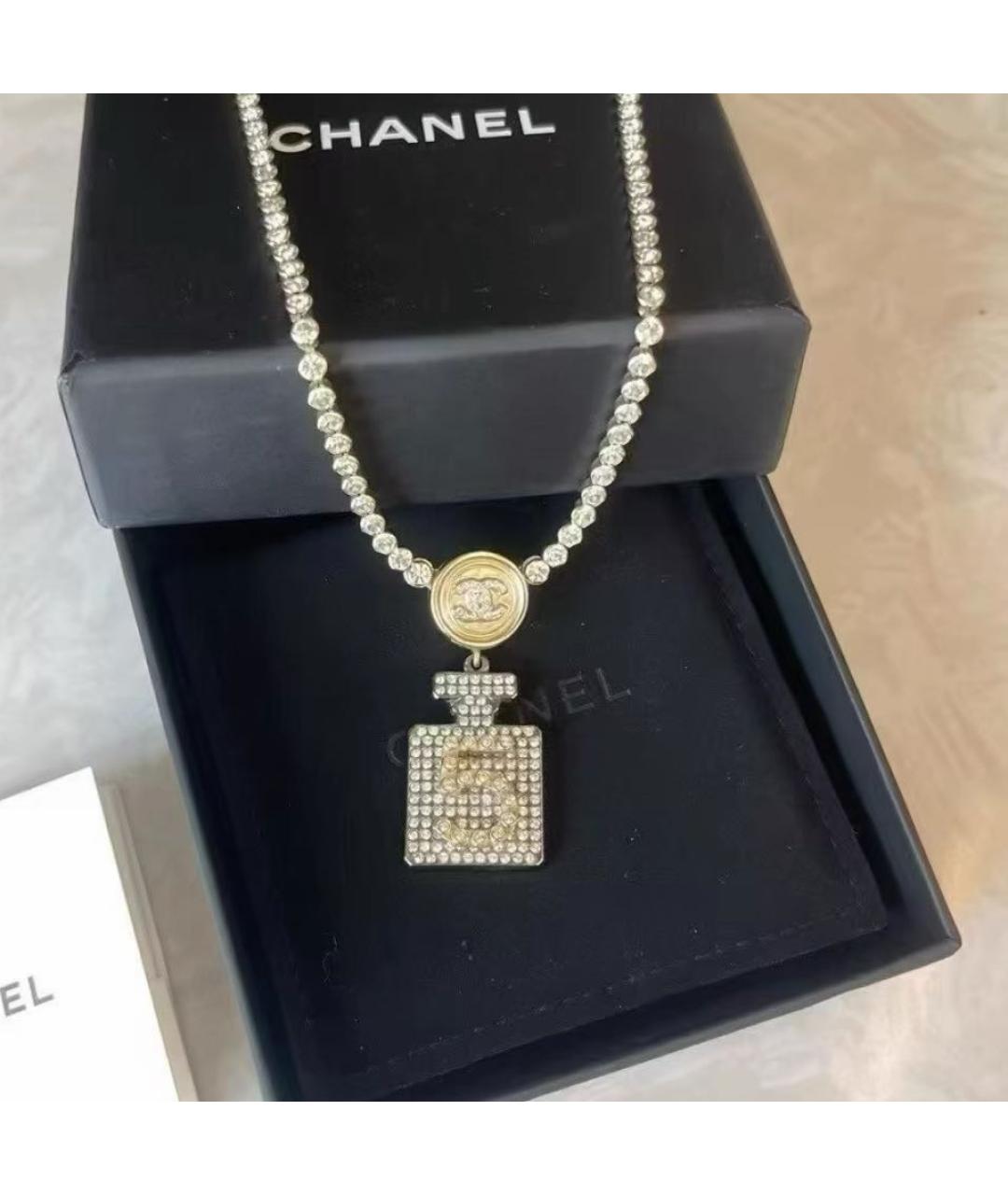 CHANEL Серебряное металлическое колье, фото 3