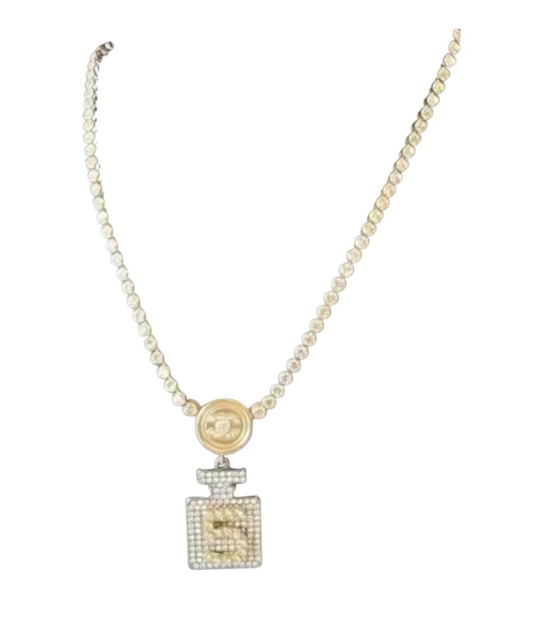 CHANEL Серебряное металлическое колье, фото 1