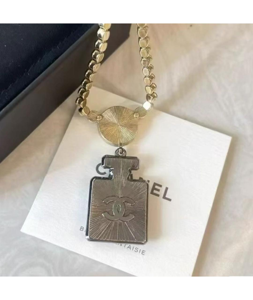 CHANEL Серебряное металлическое колье, фото 5