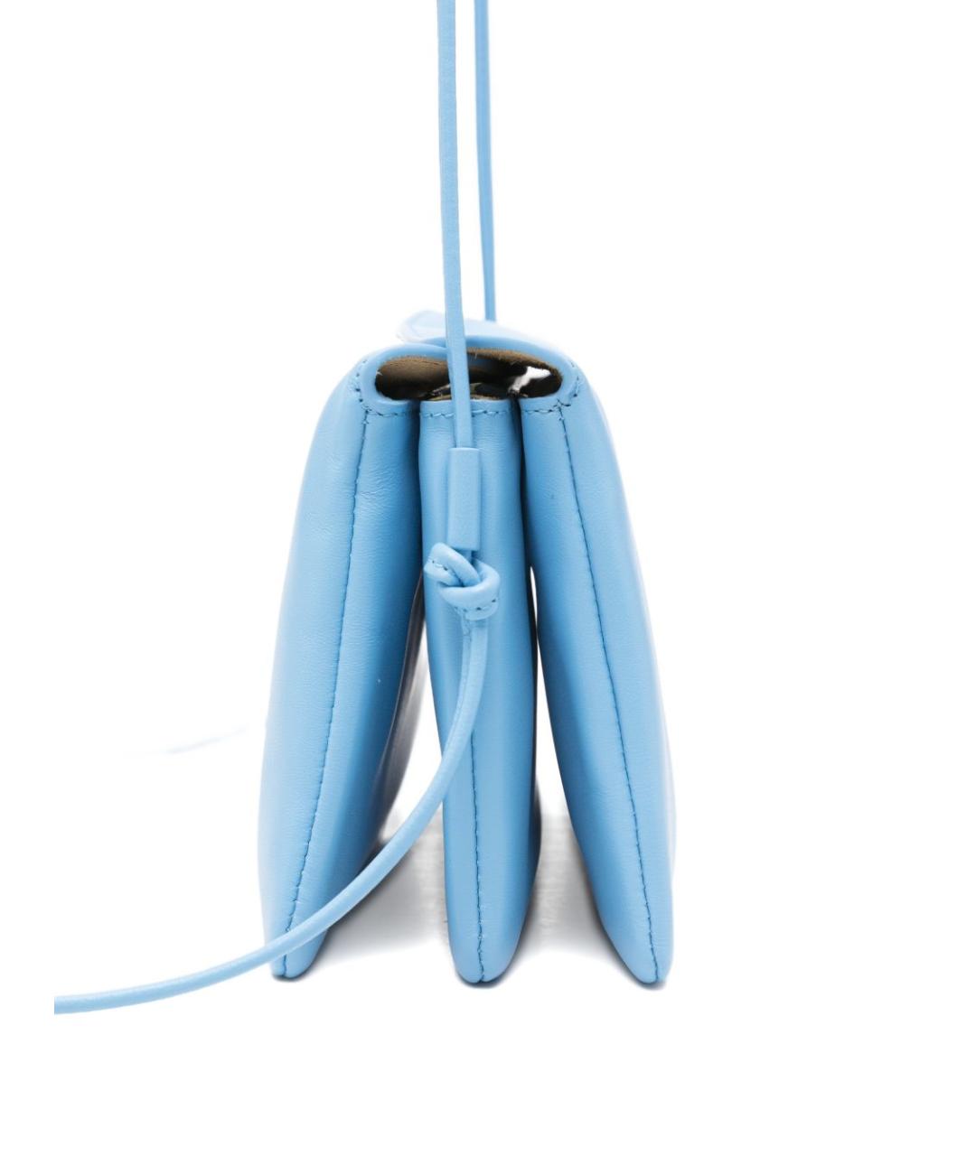 CELINE Голубая кожаная сумка через плечо, фото 3
