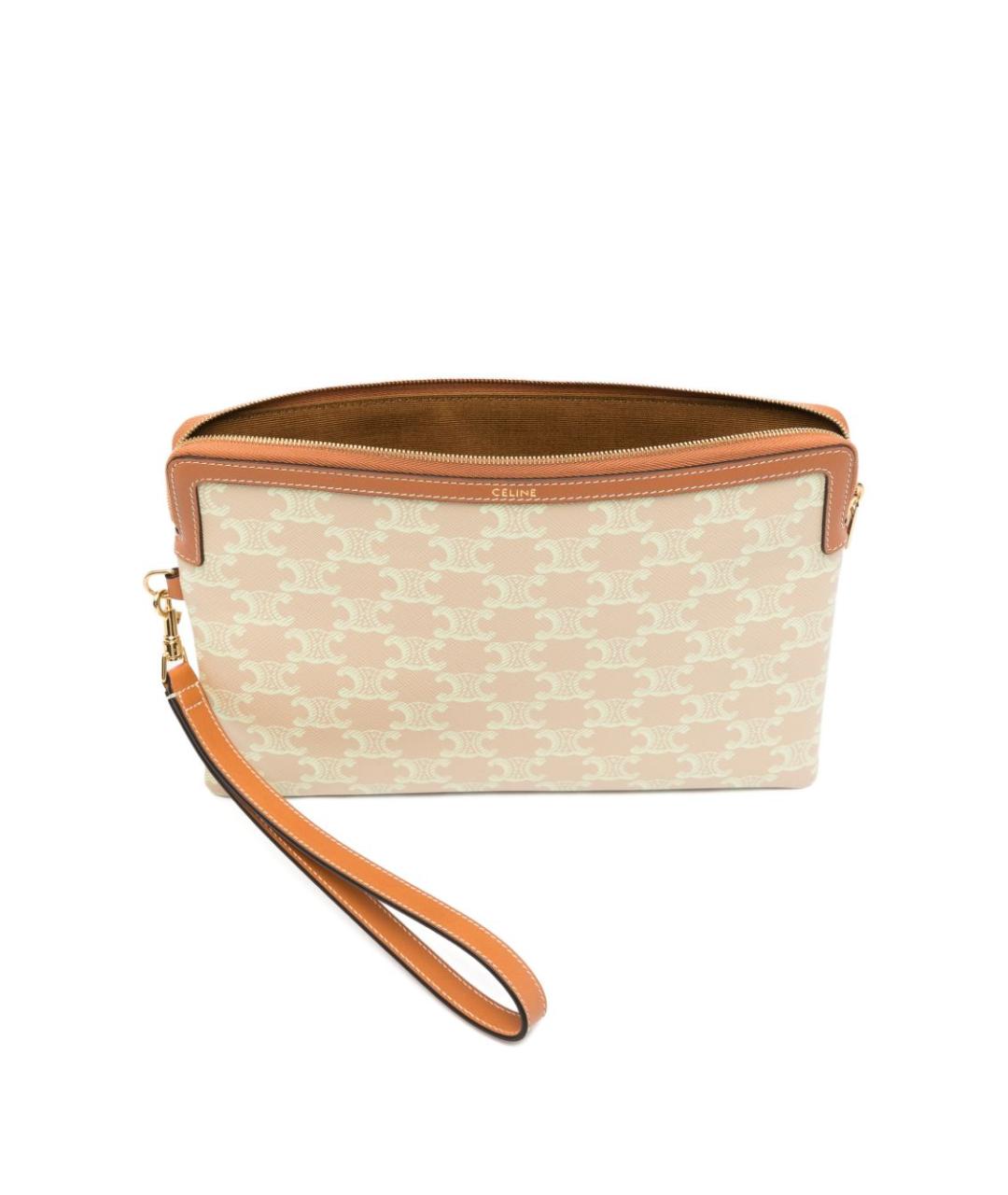 CELINE Бежевый кожаный кошелек, фото 2