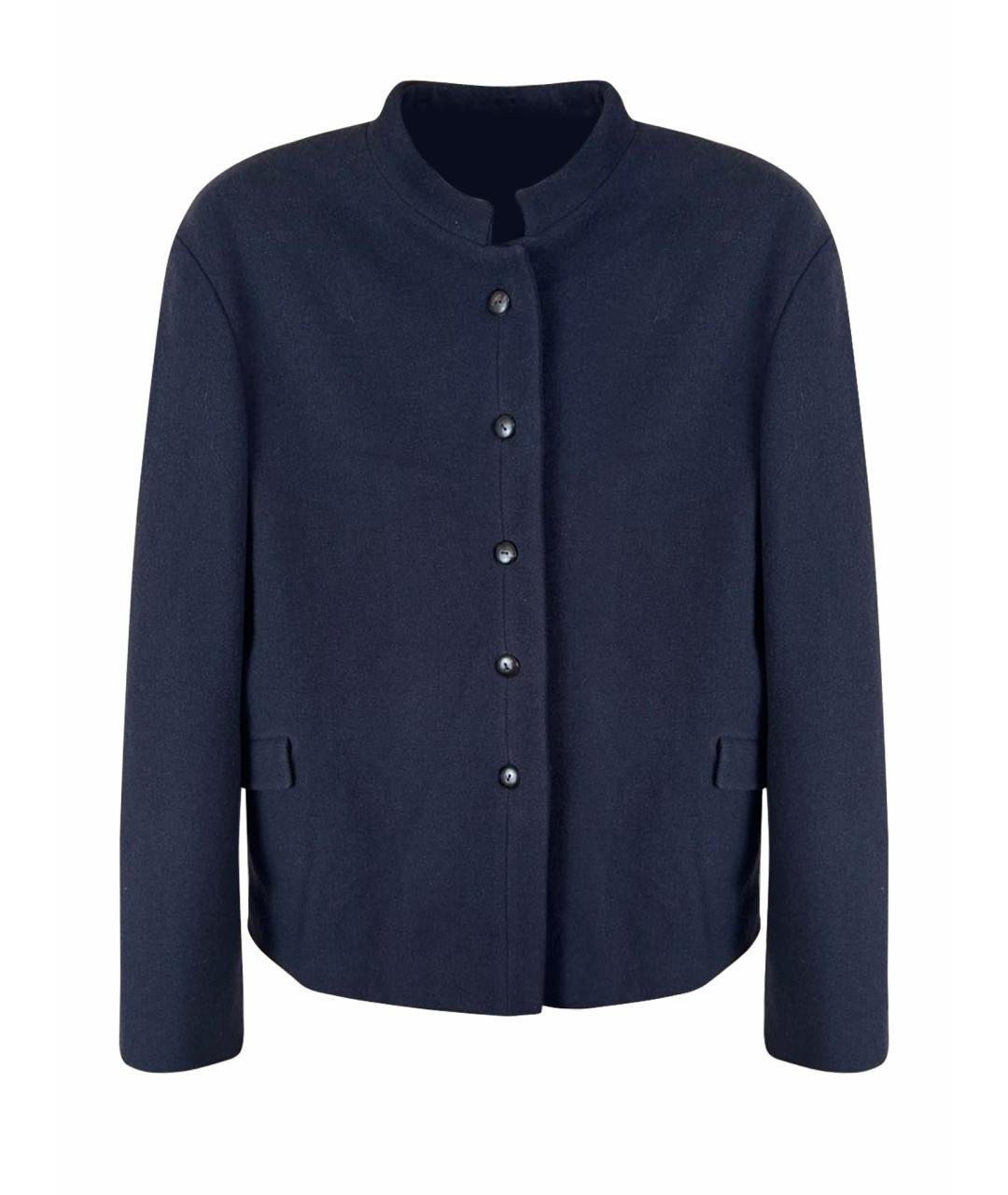 JIL SANDER Темно-синий кашемировый жакет/пиджак, фото 1