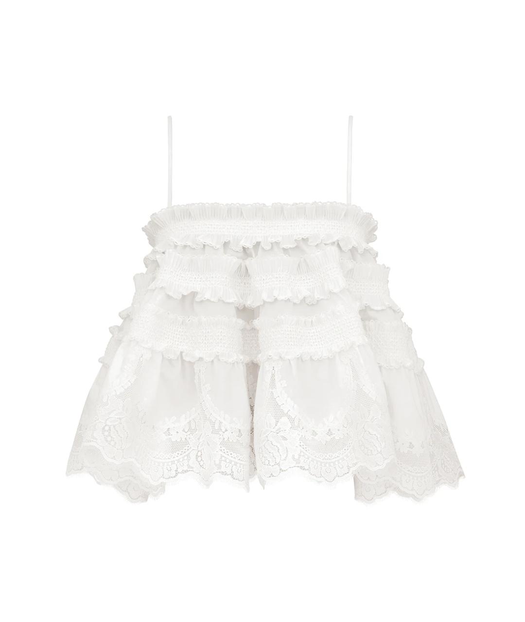 ZIMMERMANN Белая хлопковая блузы, фото 1