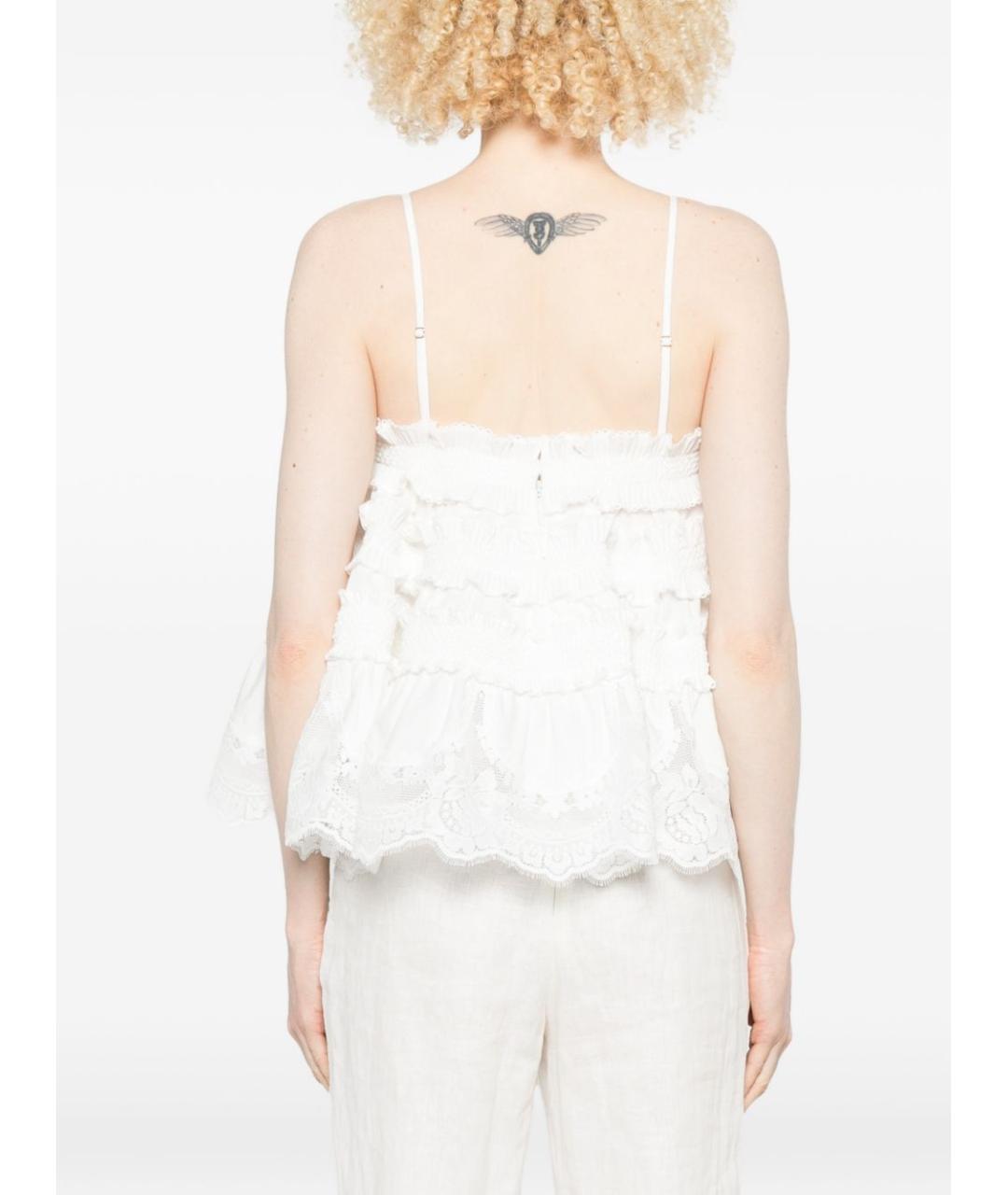ZIMMERMANN Белая хлопковая блузы, фото 3