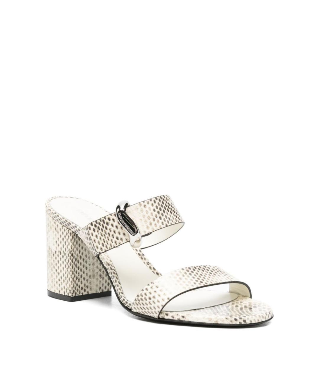 EMPORIO ARMANI Мульти кожаные мюли, фото 3