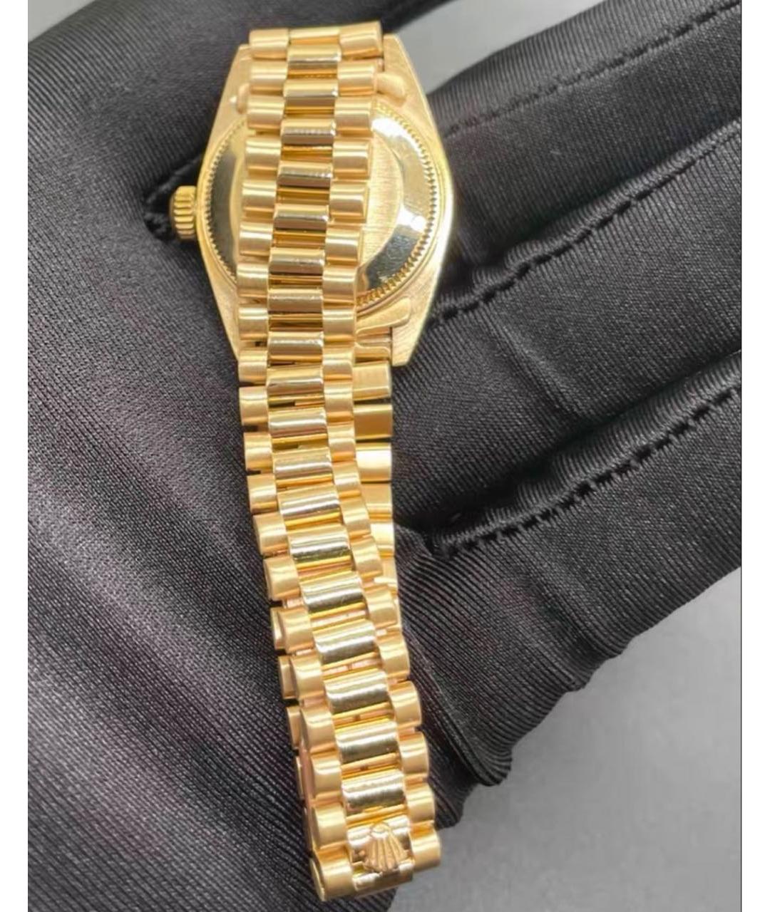 ROLEX Голубые часы из желтого золота, фото 6