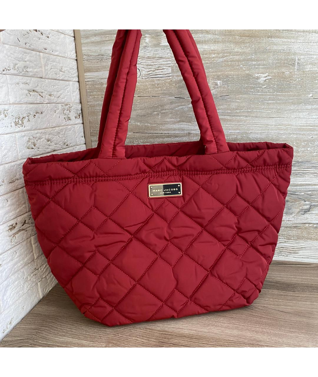 MARC JACOBS Красная тканевая сумка тоут, фото 2