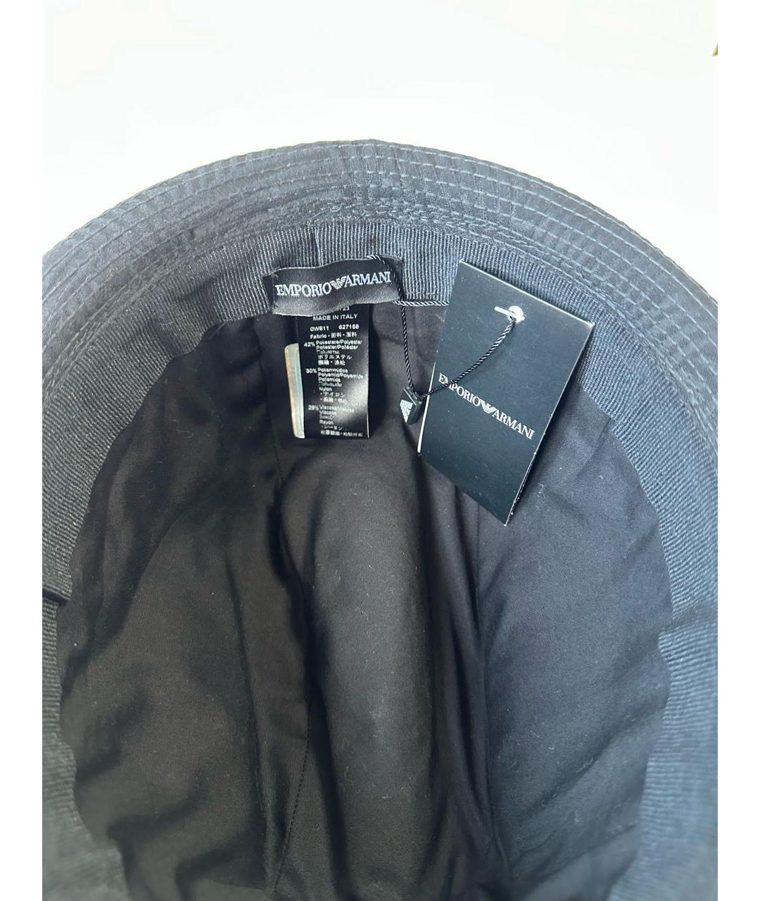 EMPORIO ARMANI Черная синтетическая шляпа, фото 3