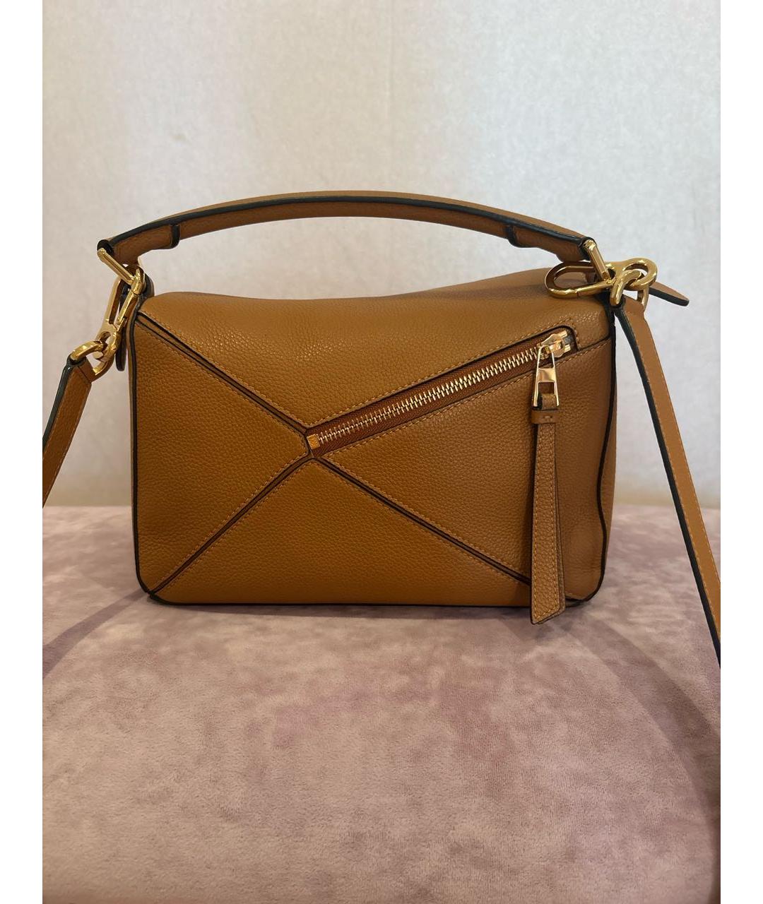 LOEWE Коричневая кожаная сумка тоут, фото 2