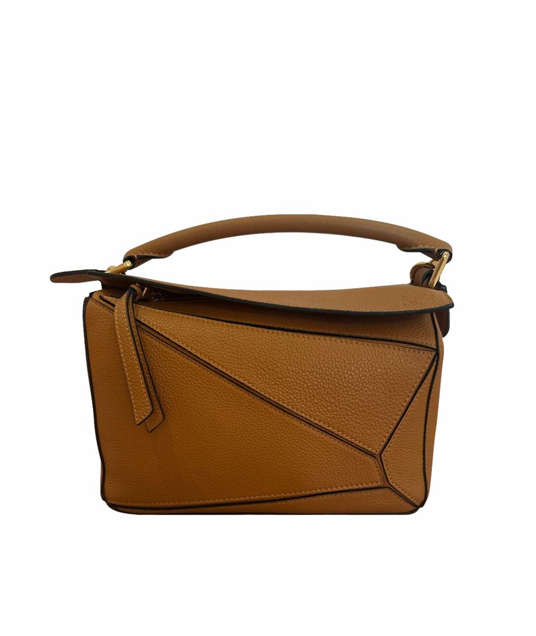 LOEWE Коричневая кожаная сумка тоут, фото 9