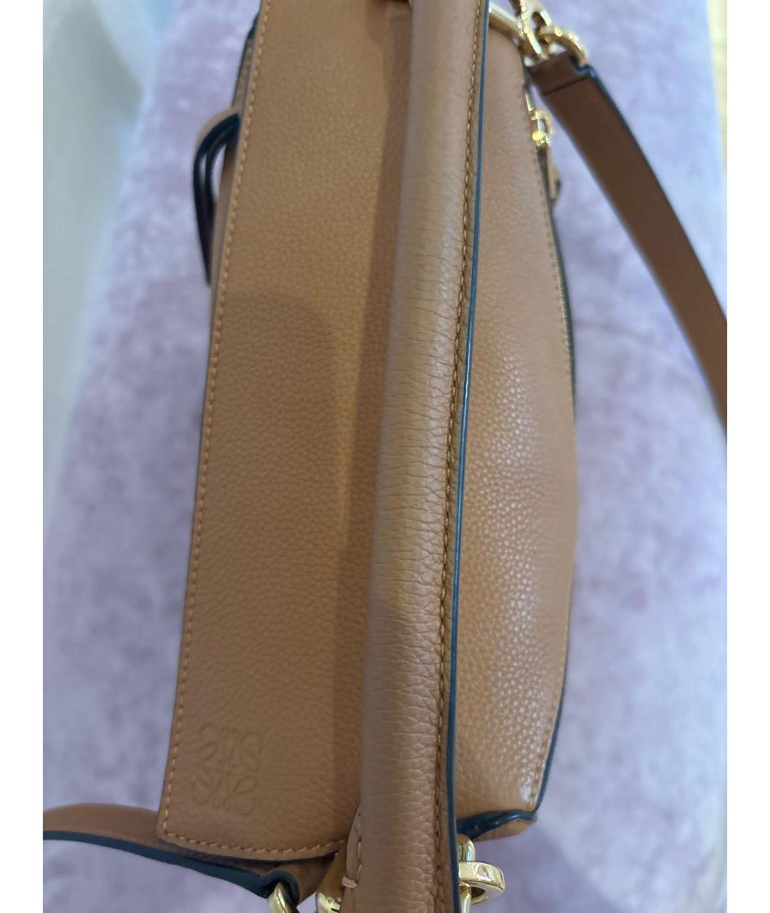 LOEWE Коричневая кожаная сумка тоут, фото 5