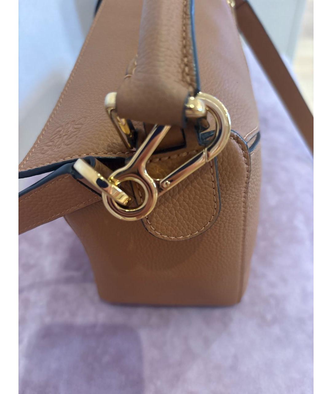 LOEWE Коричневая кожаная сумка тоут, фото 6