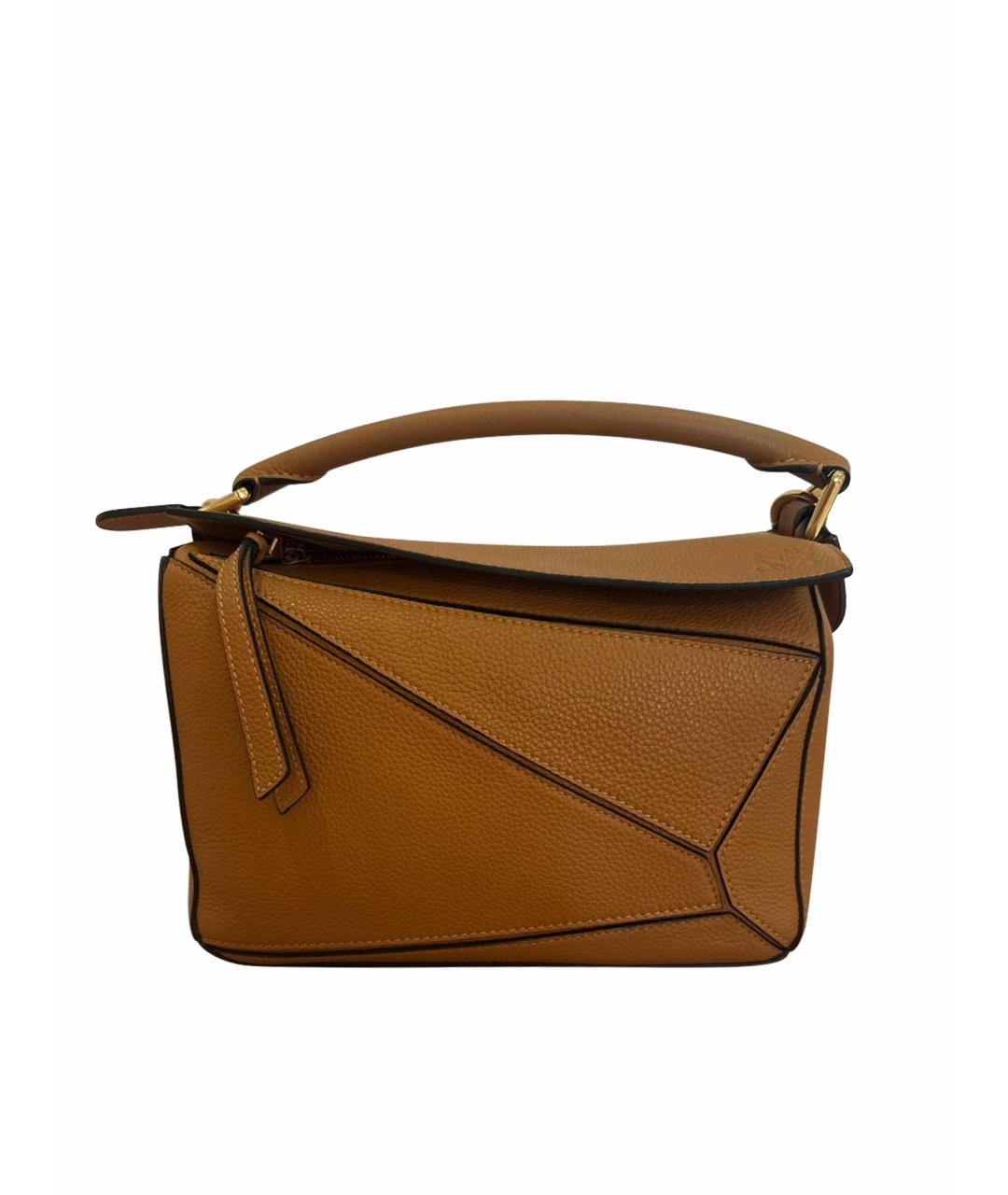 LOEWE Коричневая кожаная сумка тоут, фото 1