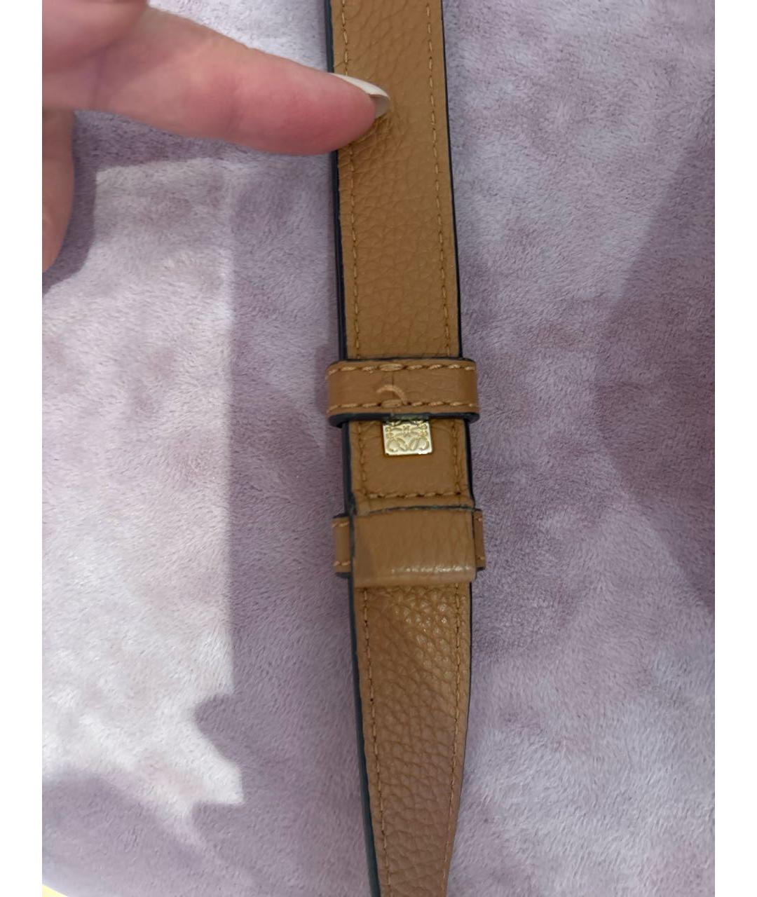 LOEWE Коричневая кожаная сумка тоут, фото 4