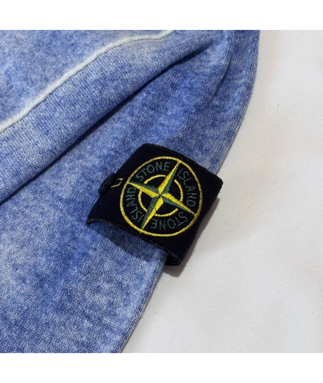 STONE ISLAND Голубой хлопковый джемпер / свитер, фото 4