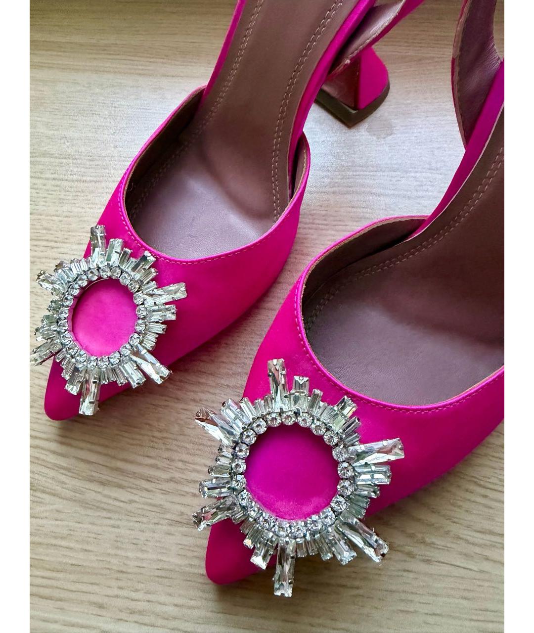 Amina Muaddi Фуксия туфли, фото 6