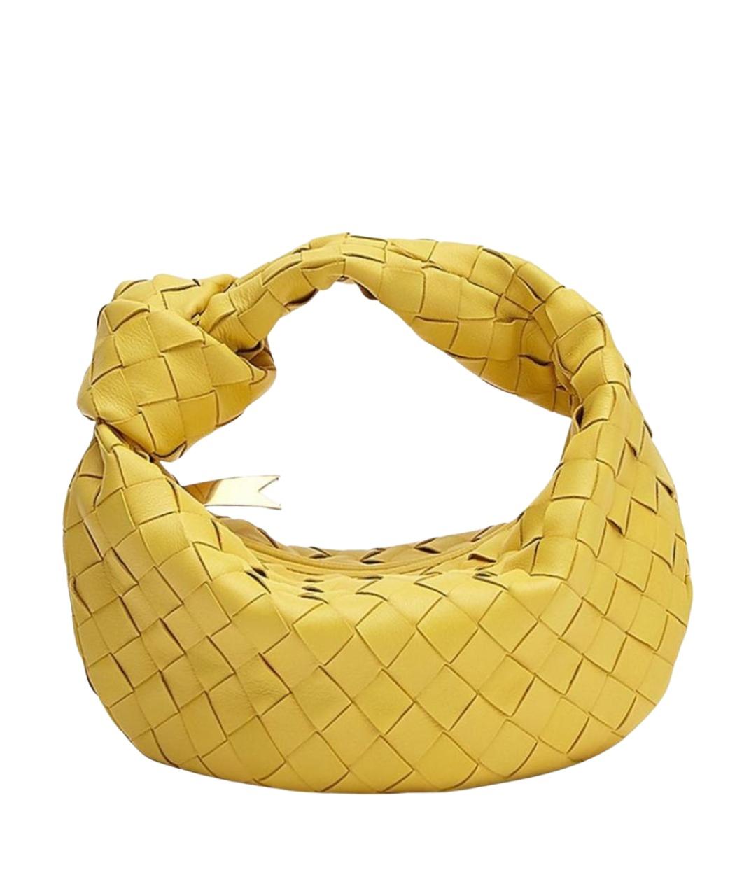 BOTTEGA VENETA Желтая кожаная сумка с короткими ручками, фото 1