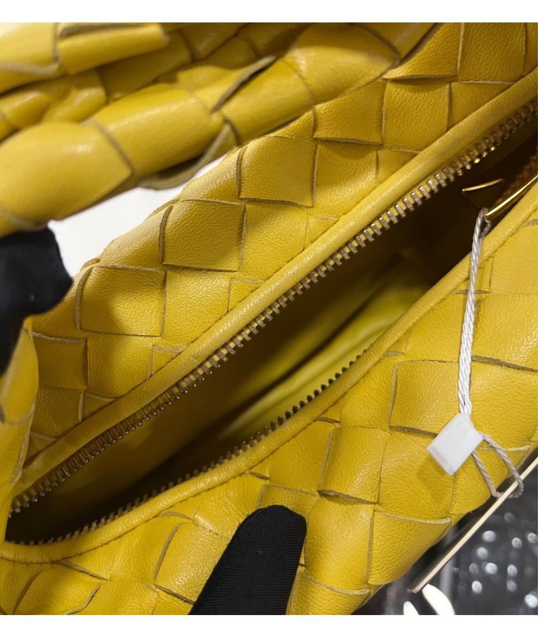 BOTTEGA VENETA Желтая кожаная сумка с короткими ручками, фото 2