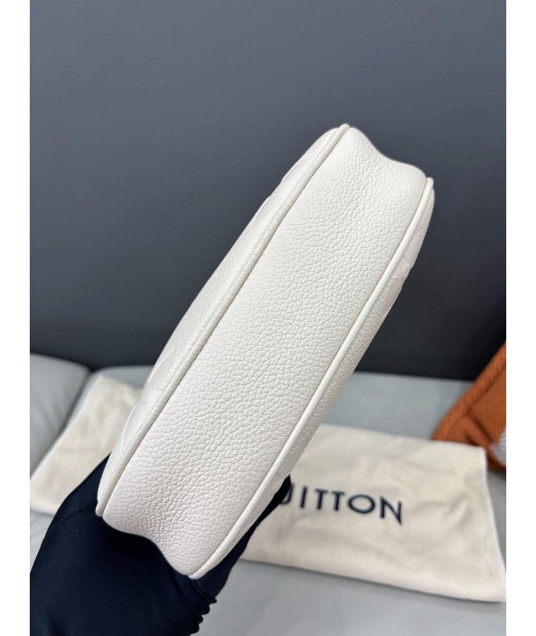 LOUIS VUITTON Белая кожаная сумка через плечо, фото 5