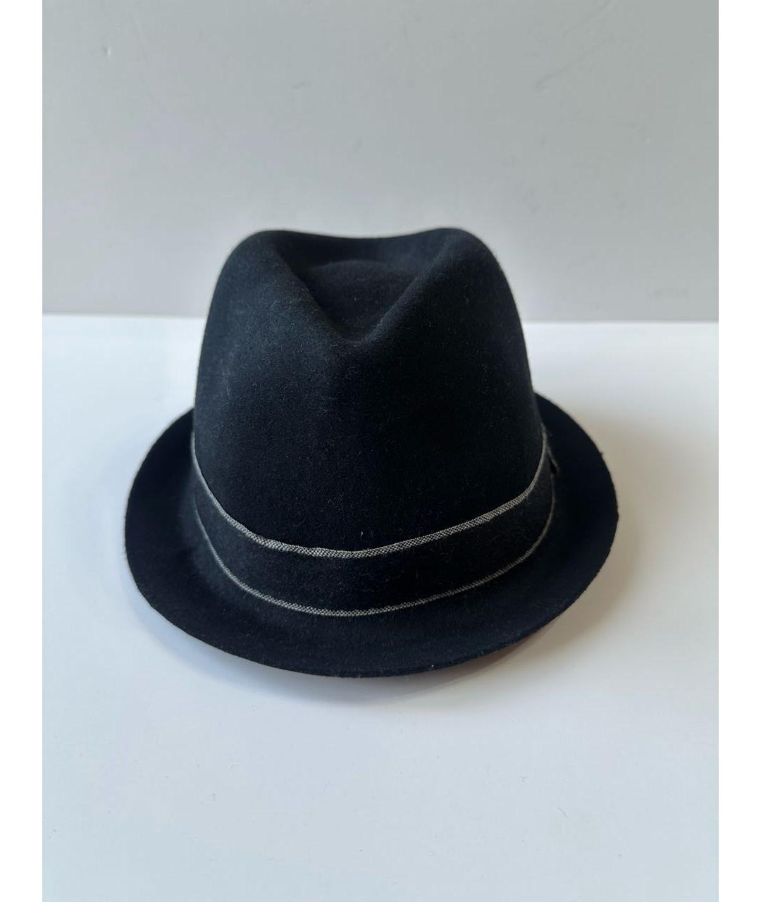 EMPORIO ARMANI Черная шерстяная шляпа, фото 6