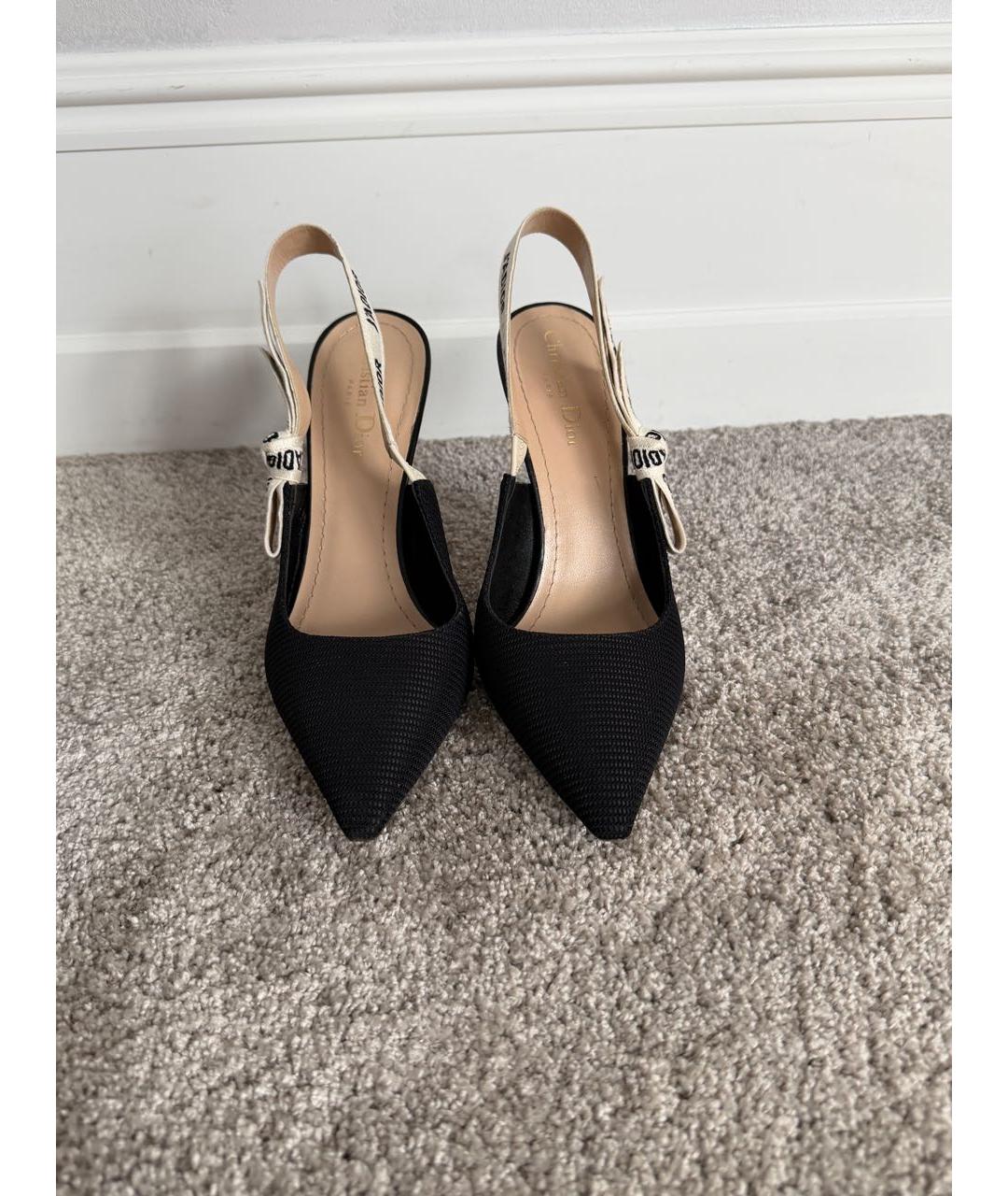 CHRISTIAN DIOR Черные текстильные туфли, фото 2