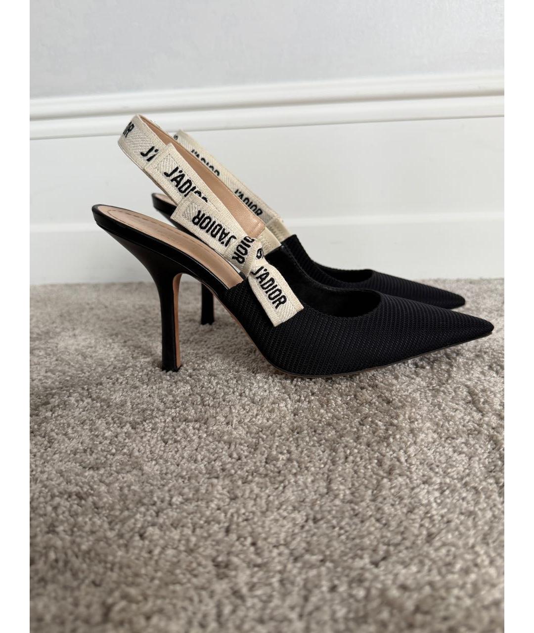 CHRISTIAN DIOR Черные текстильные туфли, фото 7