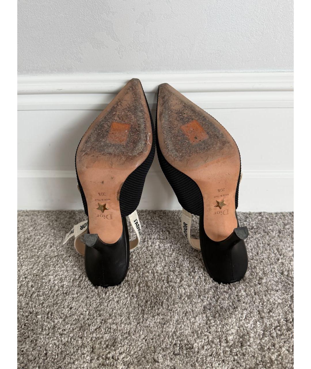 CHRISTIAN DIOR Черные текстильные туфли, фото 5