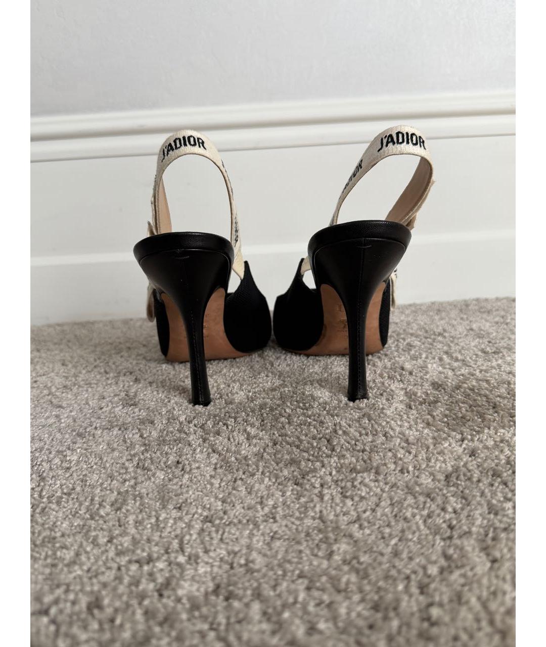 CHRISTIAN DIOR Черные текстильные туфли, фото 3