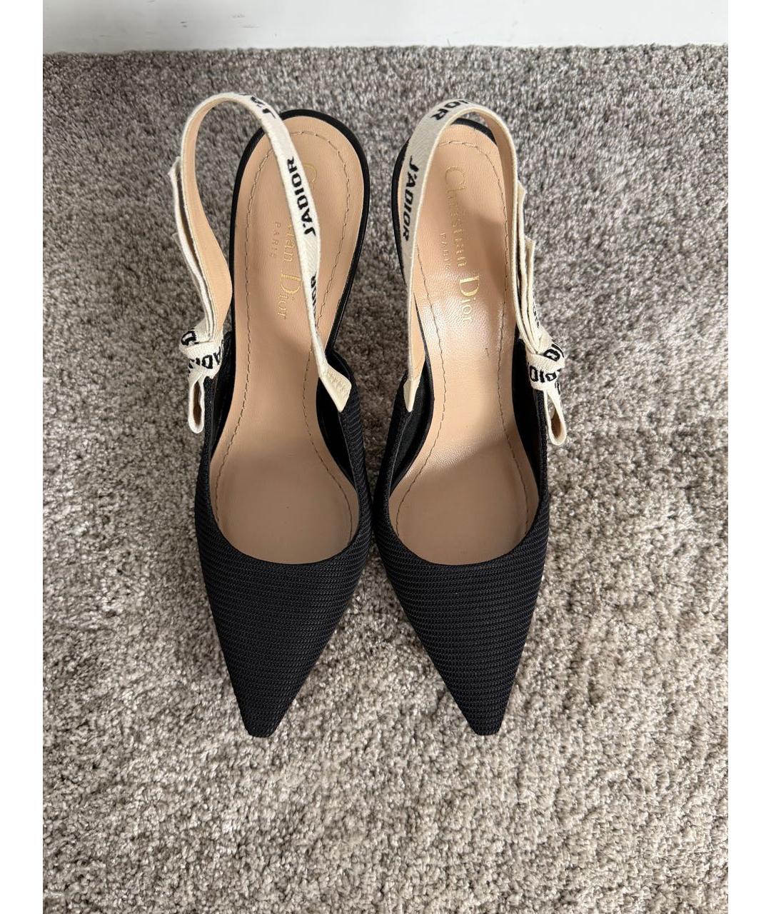 CHRISTIAN DIOR Черные текстильные туфли, фото 4