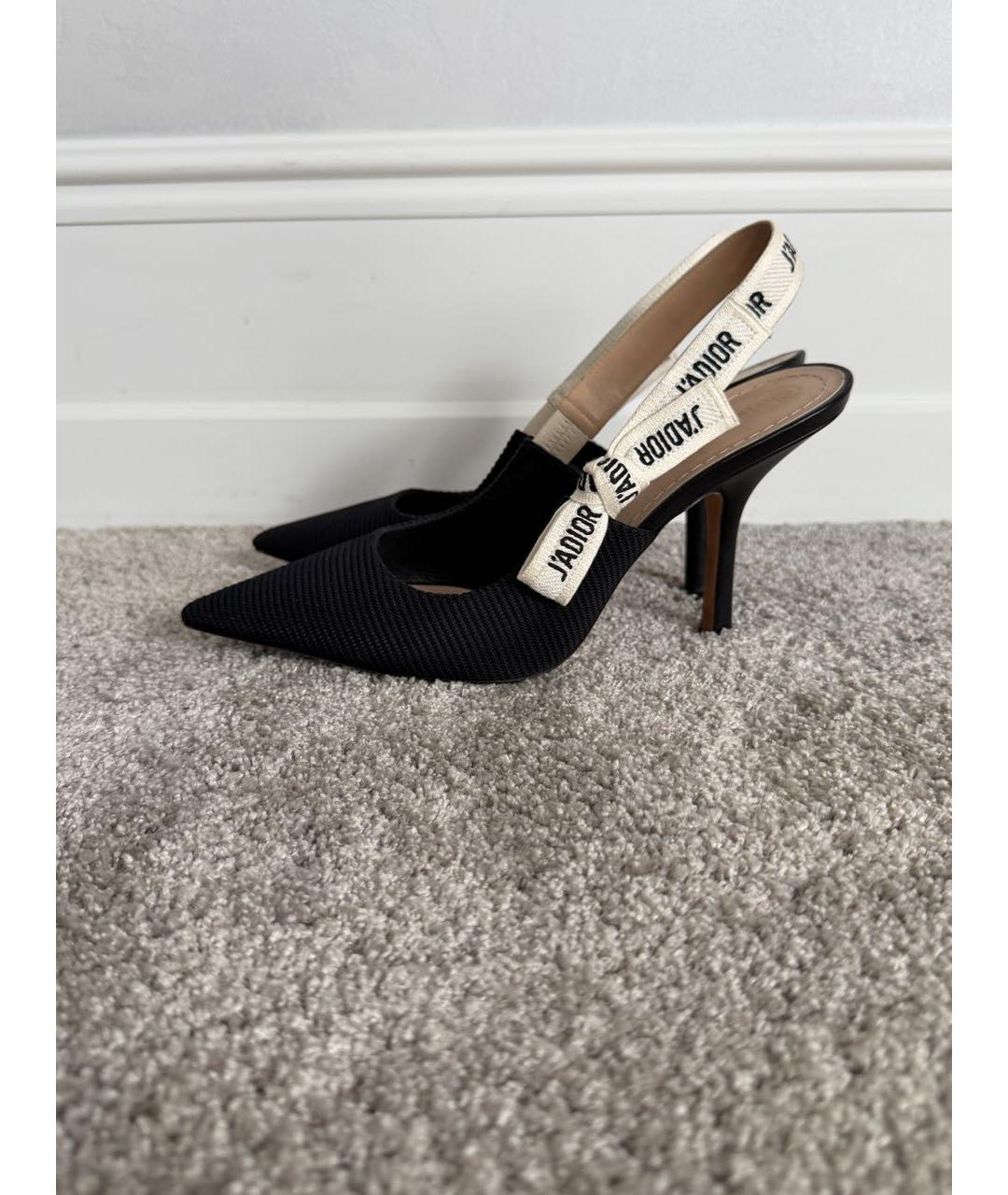 CHRISTIAN DIOR Черные текстильные туфли, фото 6
