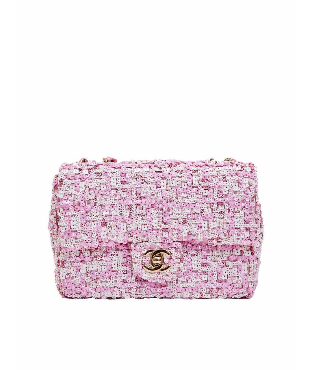 CHANEL Розовая твидовая сумка тоут, фото 1