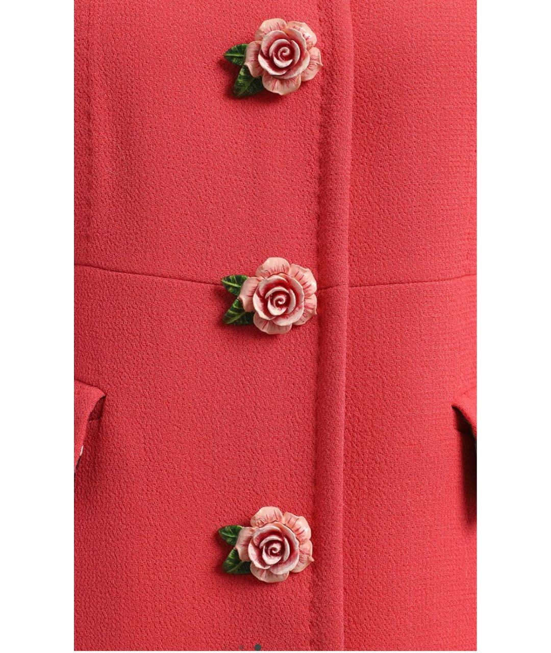 DOLCE&GABBANA Коралловое шерстяное пальто, фото 3