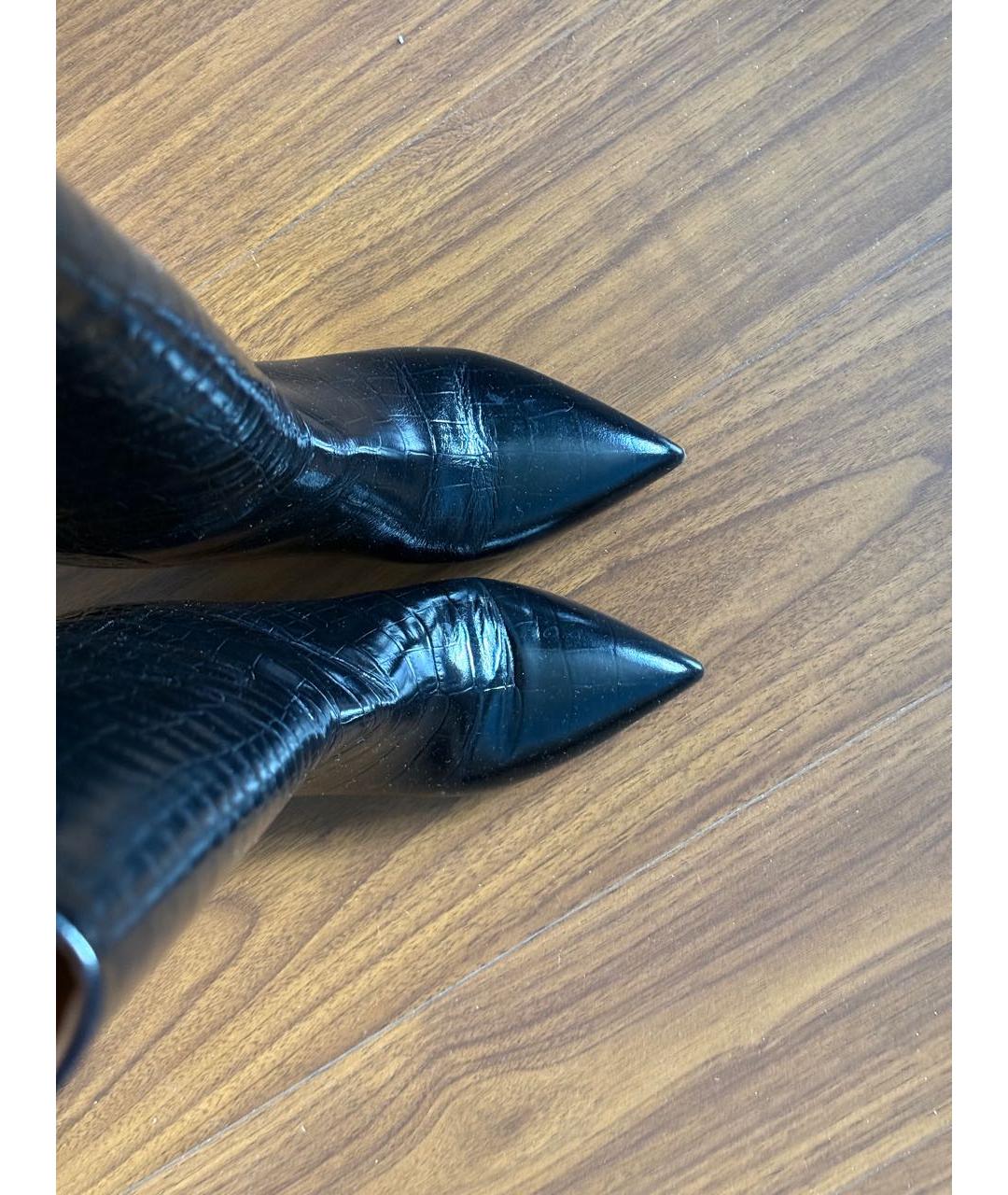PARIS TEXAS Черные сапоги из лакированной кожи, фото 7
