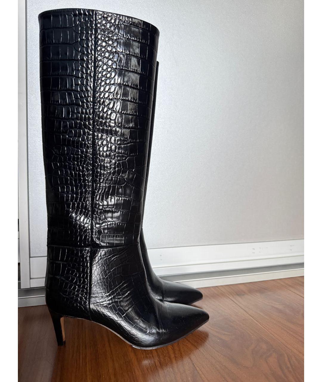 PARIS TEXAS Черные сапоги из лакированной кожи, фото 8