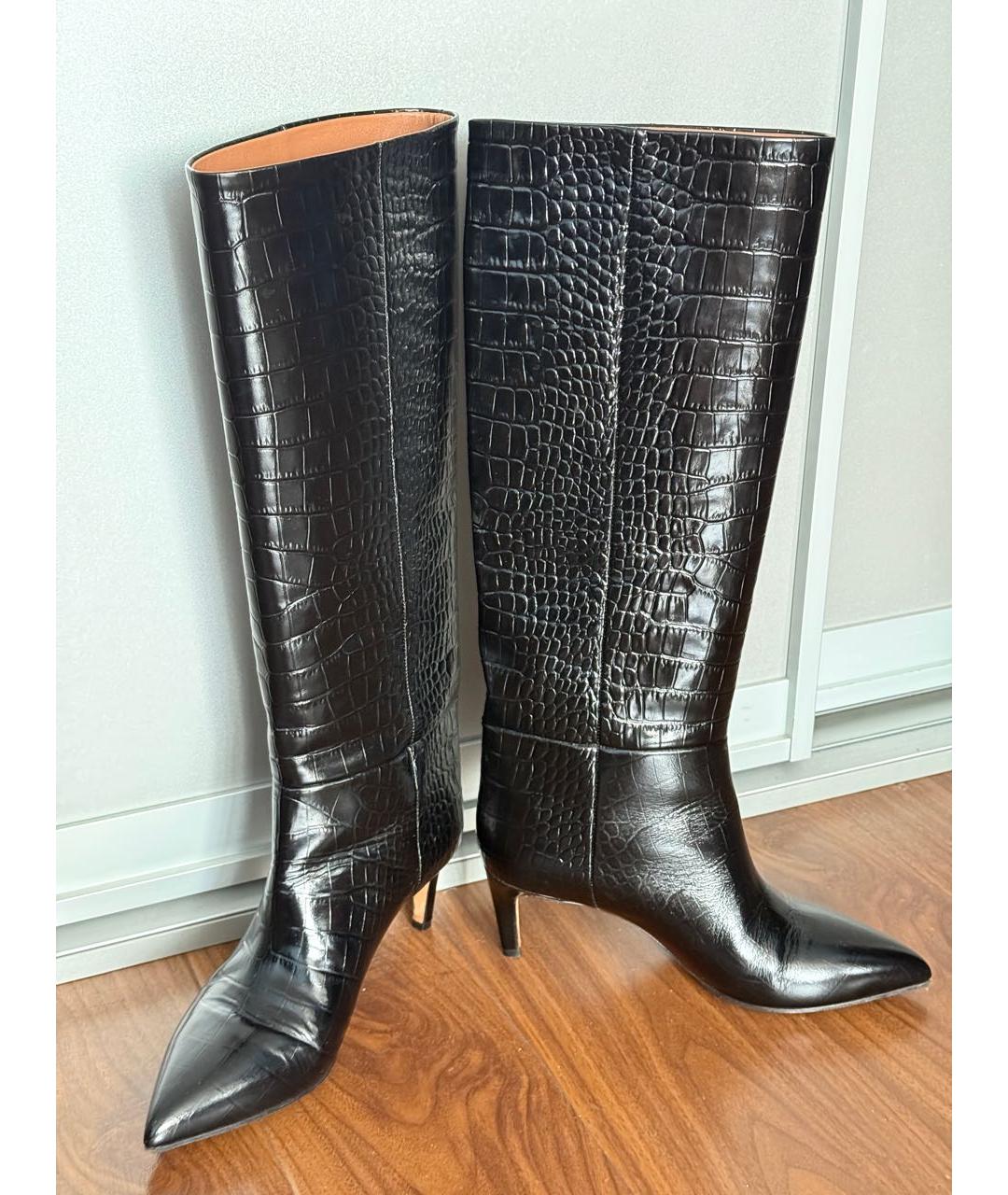 PARIS TEXAS Черные сапоги из лакированной кожи, фото 6