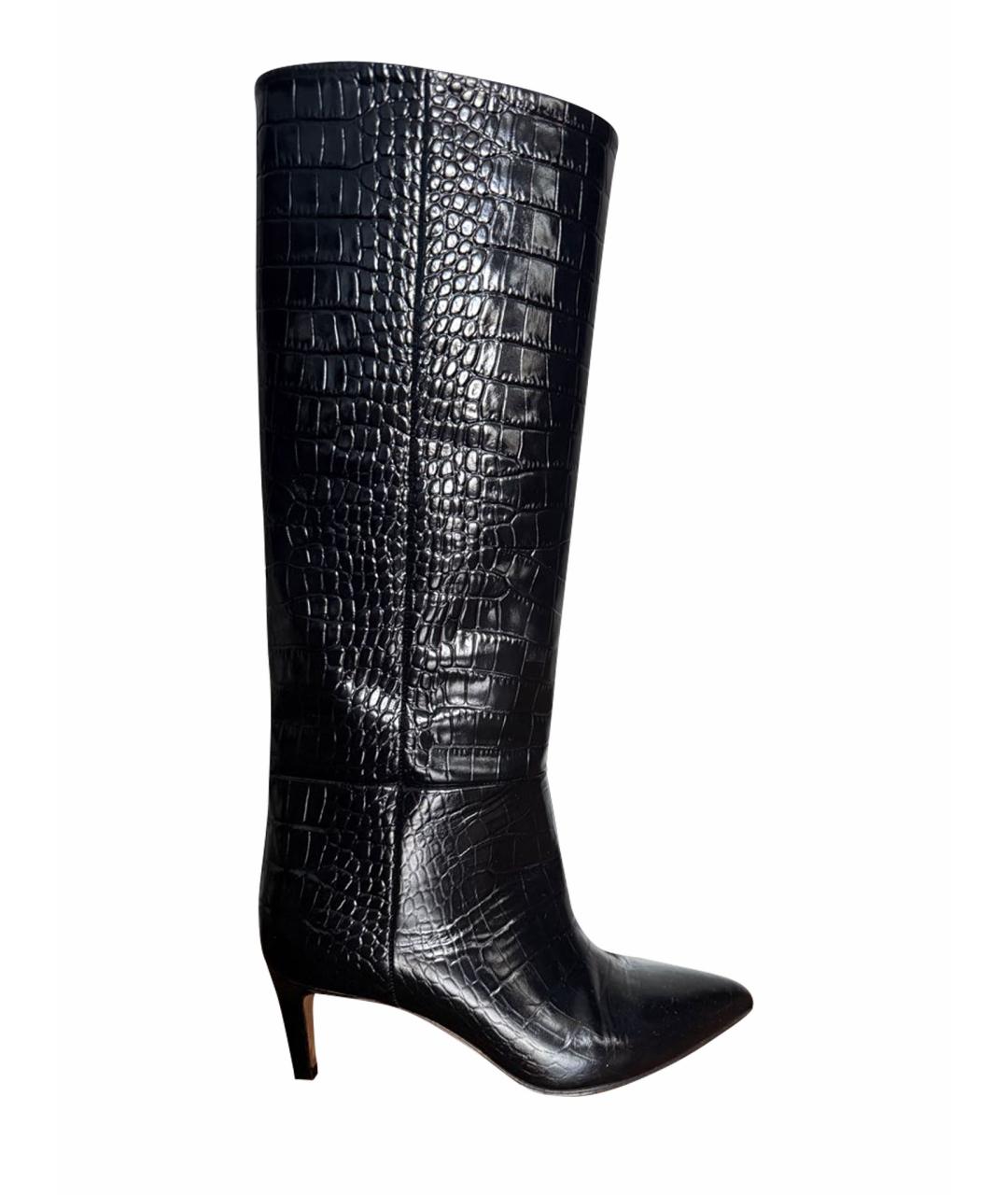 PARIS TEXAS Черные сапоги из лакированной кожи, фото 1