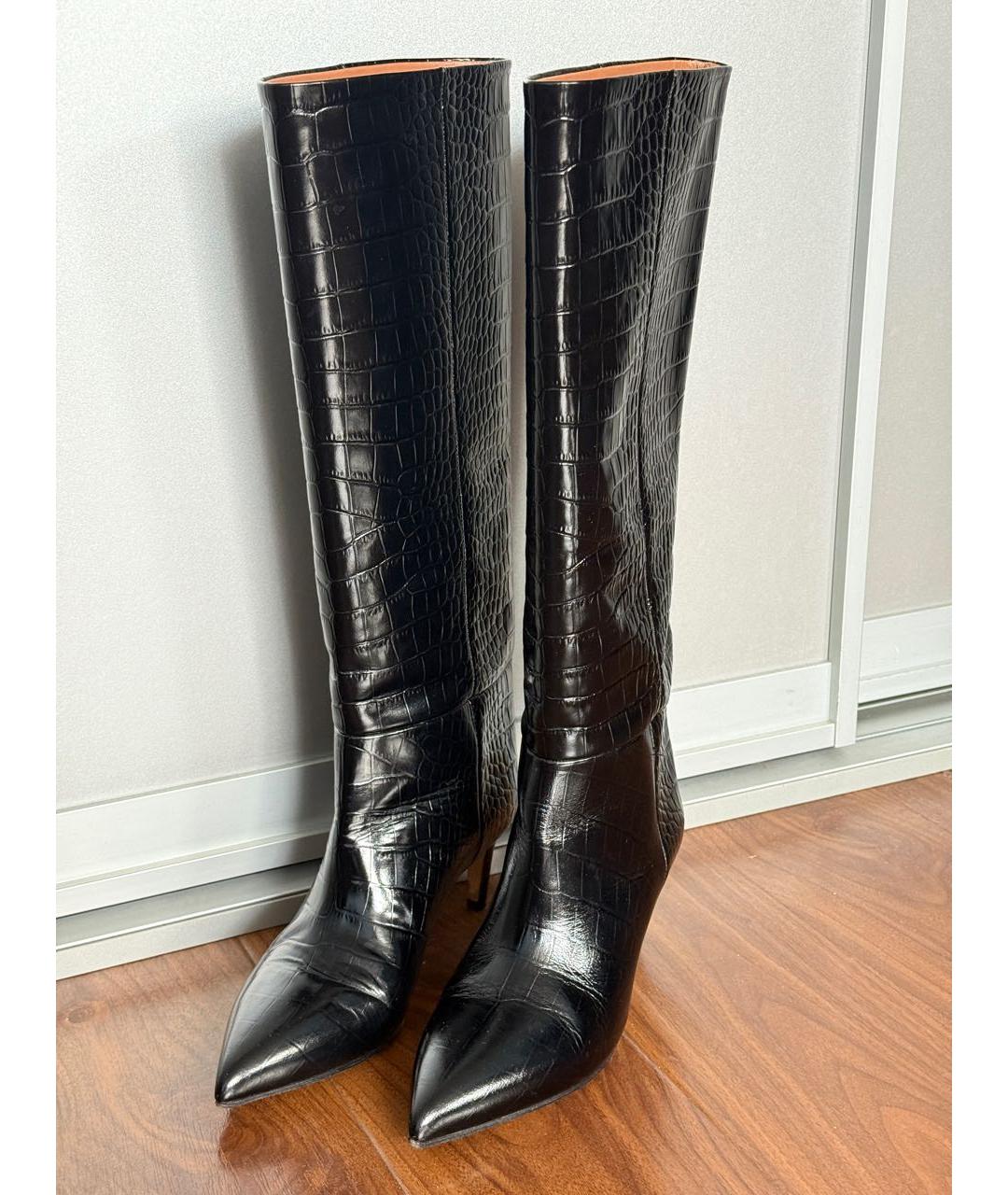 PARIS TEXAS Черные сапоги из лакированной кожи, фото 2