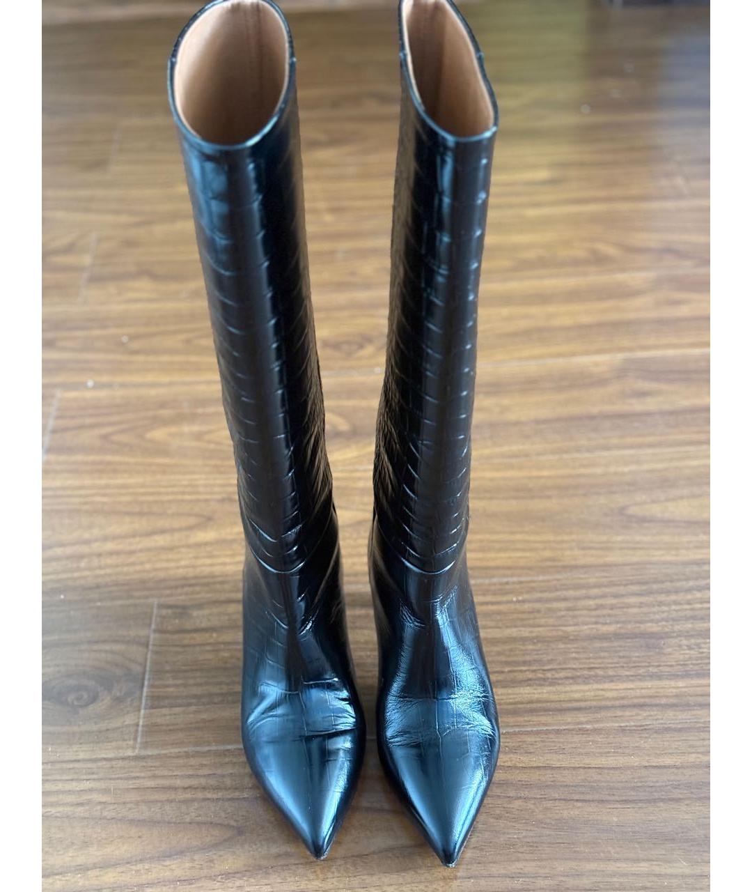 PARIS TEXAS Черные сапоги из лакированной кожи, фото 3