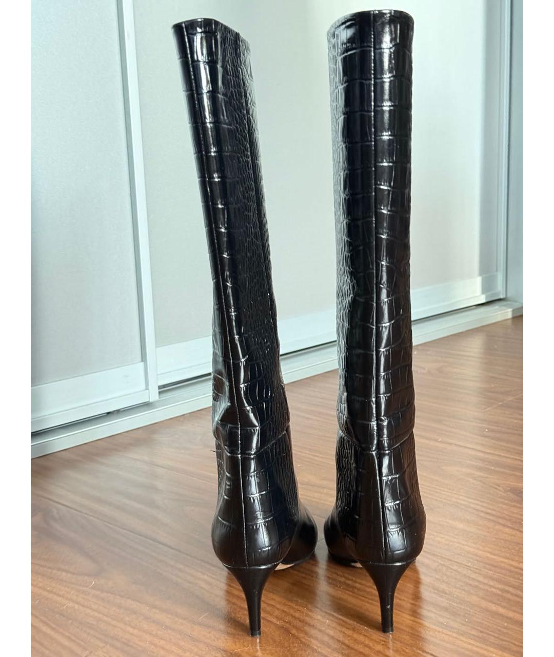PARIS TEXAS Черные сапоги из лакированной кожи, фото 5
