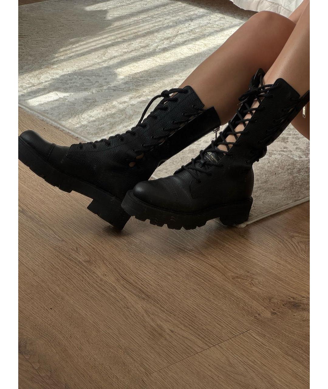 CHRISTIAN DIOR Черные кожаные ботинки, фото 5