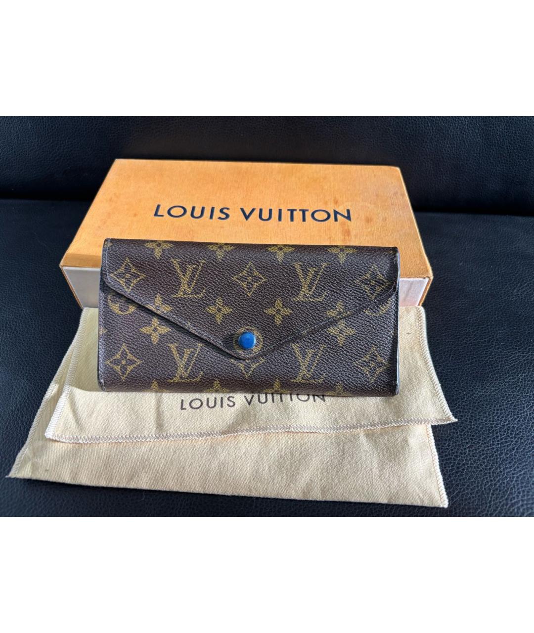 LOUIS VUITTON Коричневый кошелек, фото 6