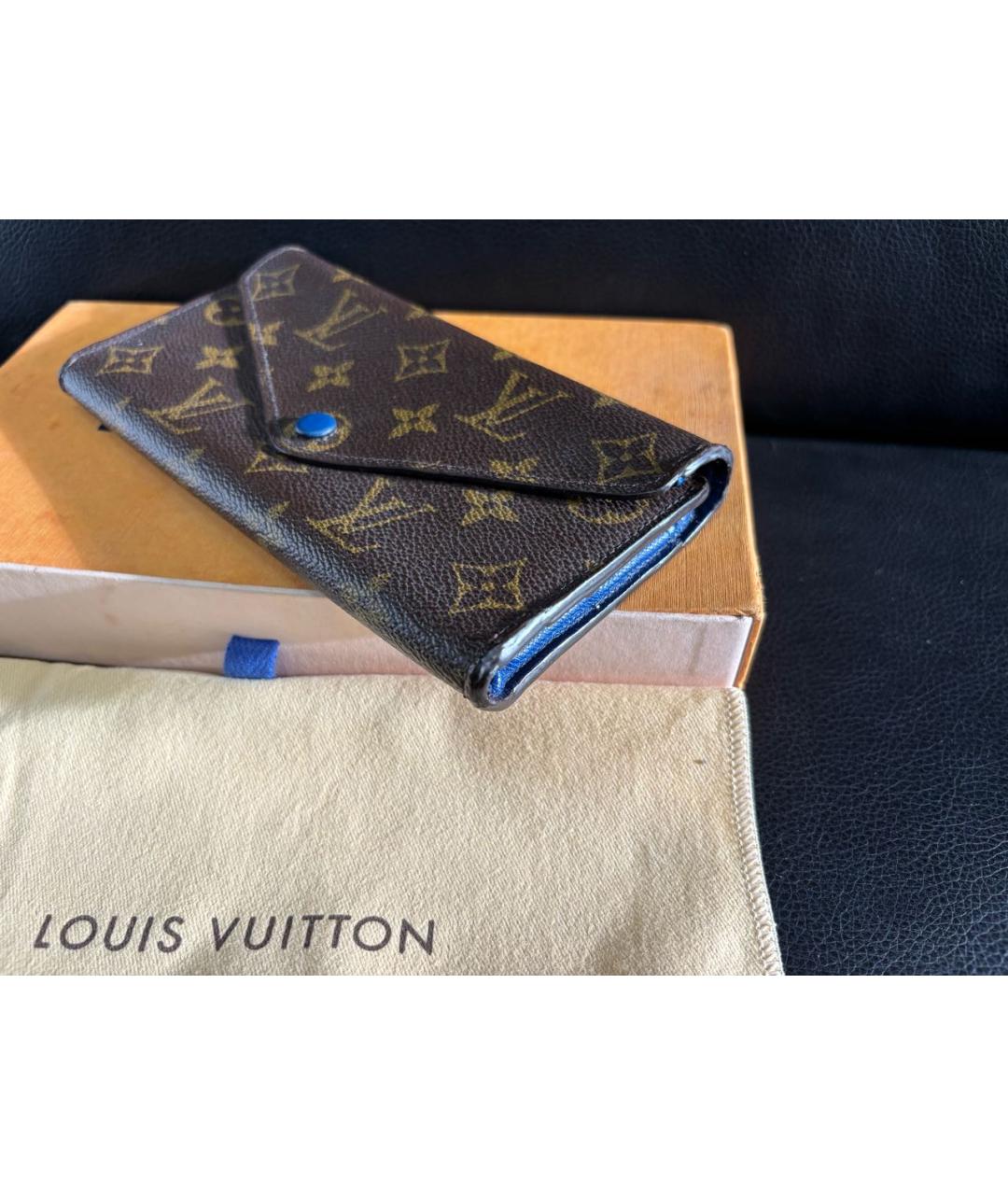 LOUIS VUITTON Коричневый кошелек, фото 3