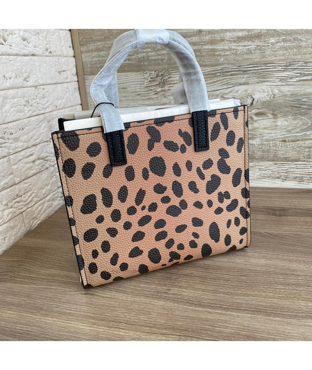 MARC JACOBS Коричневая кожаная сумка с короткими ручками, фото 4