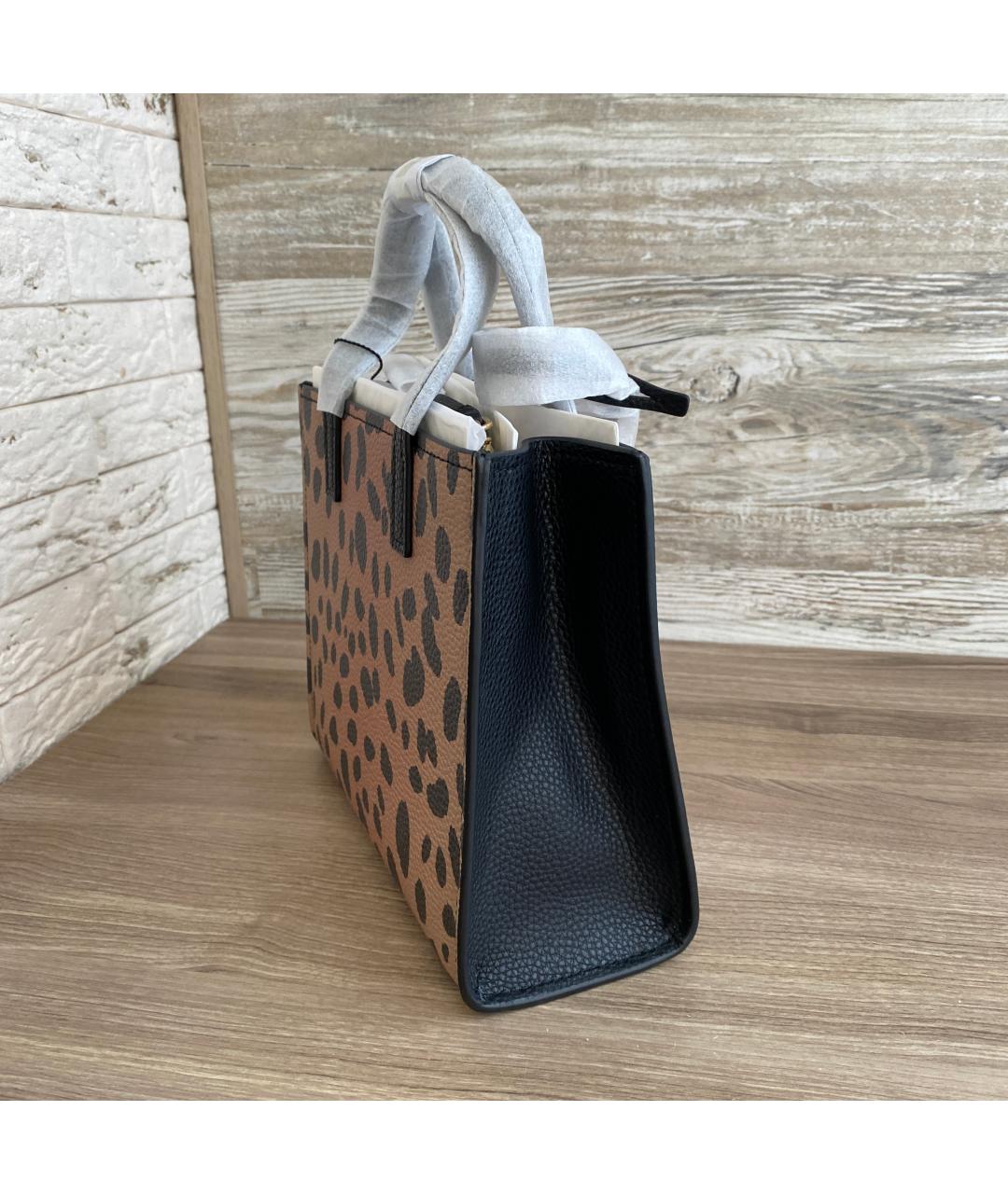 MARC JACOBS Коричневая кожаная сумка с короткими ручками, фото 7