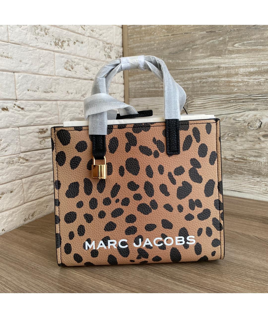 MARC JACOBS Коричневая кожаная сумка с короткими ручками, фото 10