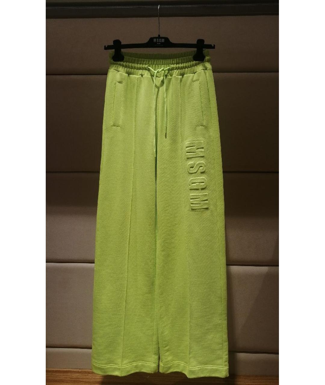 MSGM Салатовые спортивные брюки и шорты, фото 3