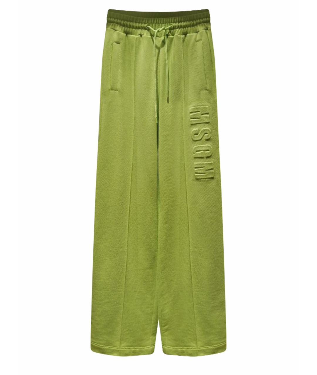 MSGM Салатовые спортивные брюки и шорты, фото 1